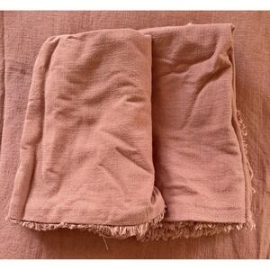 Casaluna Rose Queen Heavyweight Duvet Sham Set 3 PCS Fringe Linen Rayon Blend